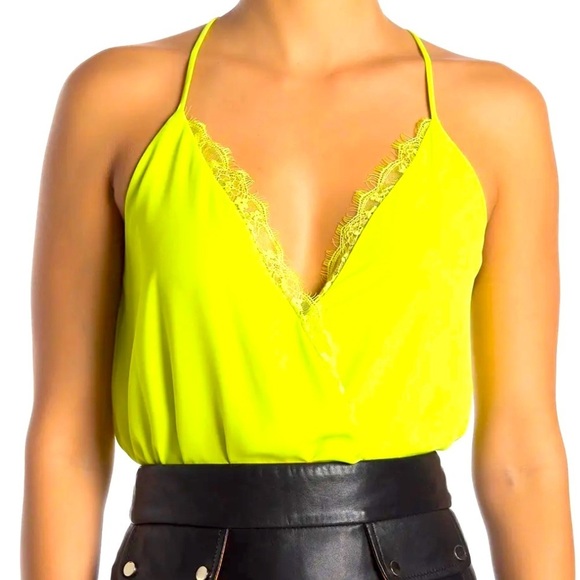 Lush Tops - Lush
Lace Trim Woven Bodysuit